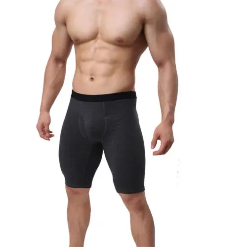 

Sport Camp Men Cotton Boxer Shorts Long Leg Sports Underwear Silky Soft M-2XL