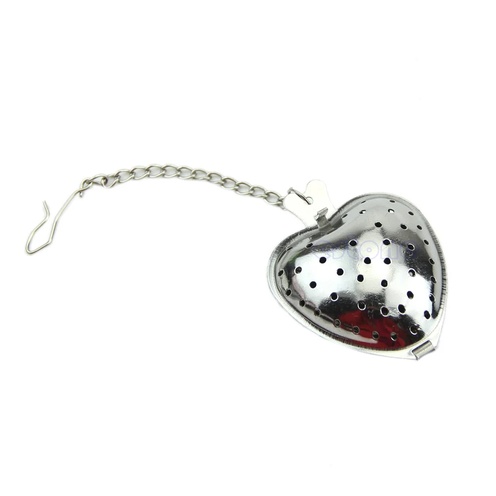 

Tea Infuser Spoon Strainer Stainless Steel Steeper Heart Shaped Handle Shower 4XFB