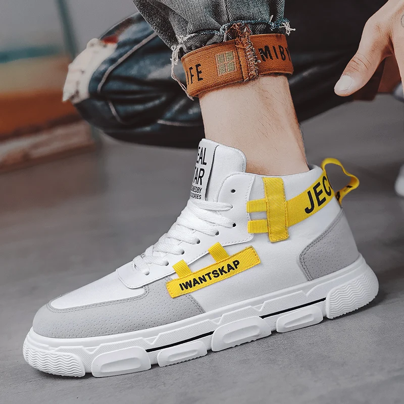 

New high-top shoes, cross-border sneakers, selected outdoor fashion, sports and leisure, thick-soled wear-resistant men's shoes