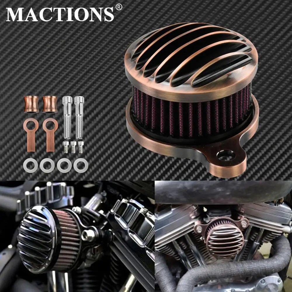 

Motorcycle CNC Bronze Air Filter Intake Filter System Kit Air Cleaner For Harley Sportster XL48 XL883 XL1200 1991-2014 2015 2016