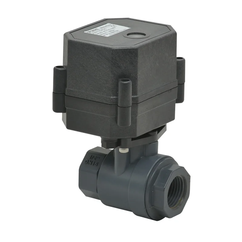 2-сторонний Φ мини моторизованный UPVC шаровой клапан 1/2-11/4