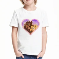 fashion clothes for teens disney lion king love graphic t shirts with short sleeves boys and girls street hip hop kids tops
