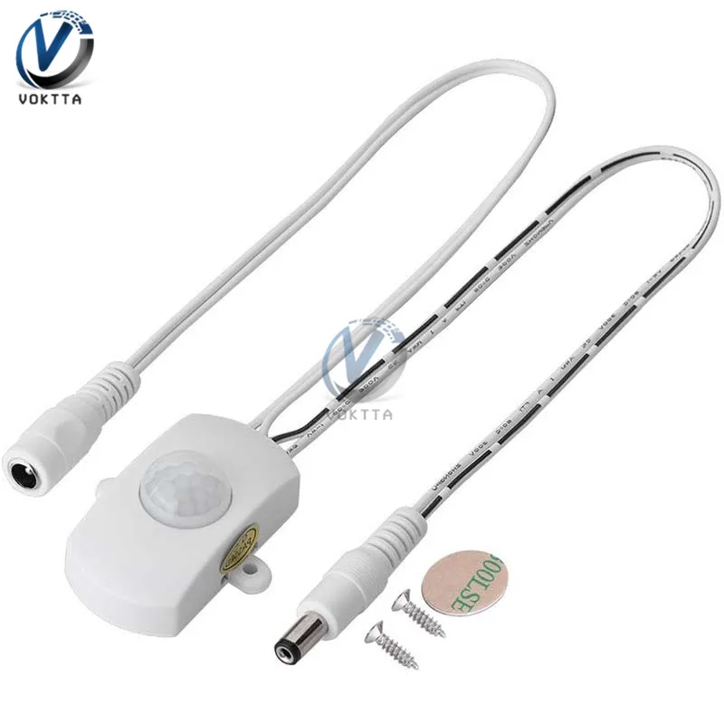 Инфракрасный PIR датчик движения с питанием от USB 5 В/12 В/24 В постоянного тока