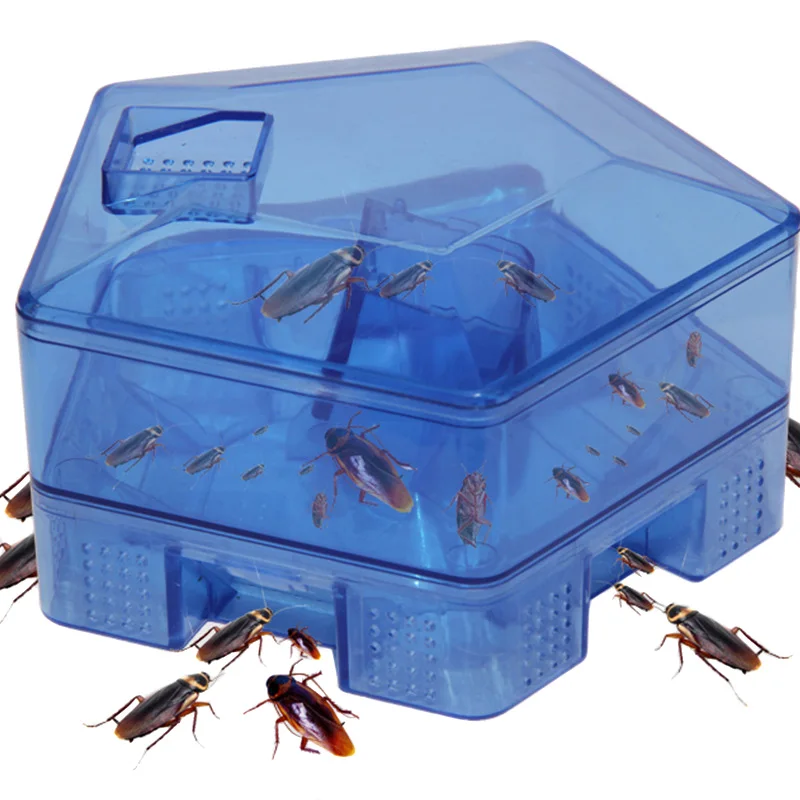 

14.5cm x 6.8cm Cockroach Trap Plastic Reusable Insect Bug Catcher Non-Toxic Flea Roach Pest Killer