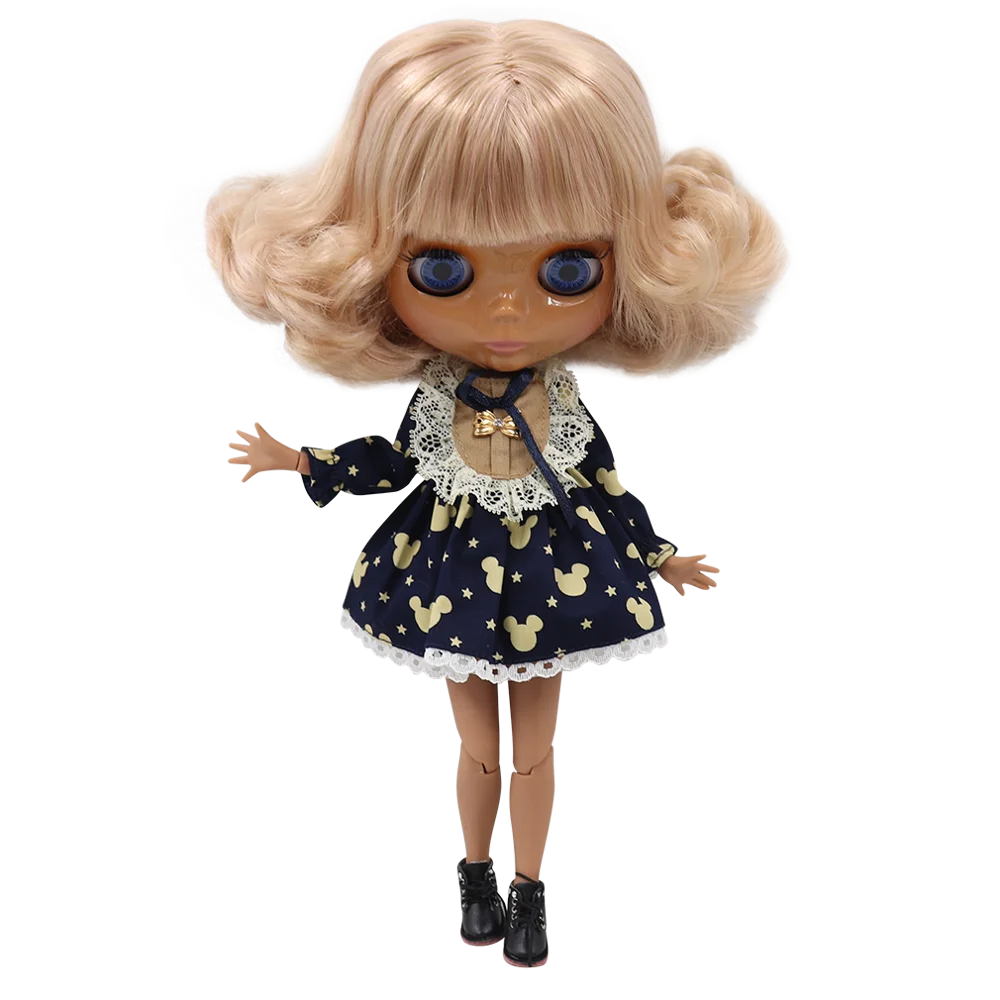 Кукла Blyth ICY DBS короткая масляная кукла с короткими волосами и загорелой белой