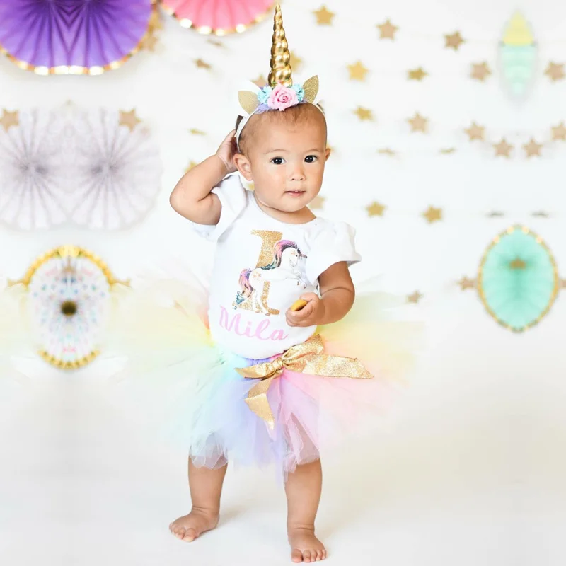 Милые фиолетовые платья для девочек 1 год платье пачка первого дня рождения