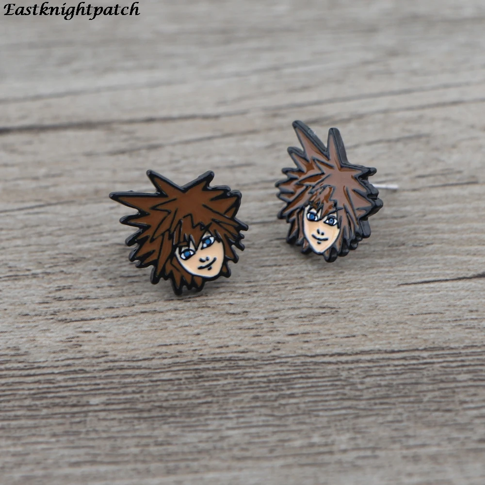 

20Pair E2554 Anime Boy Steel Pierce Ear Stud kids Earrings For Women Enamel Earrings Party Girls Jewelry Gifts