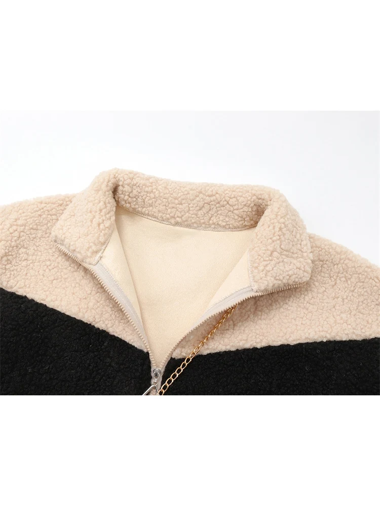 Женская куртка из овечьей шерсти в стиле пэчворк теплая Толстая Уличная Одежда