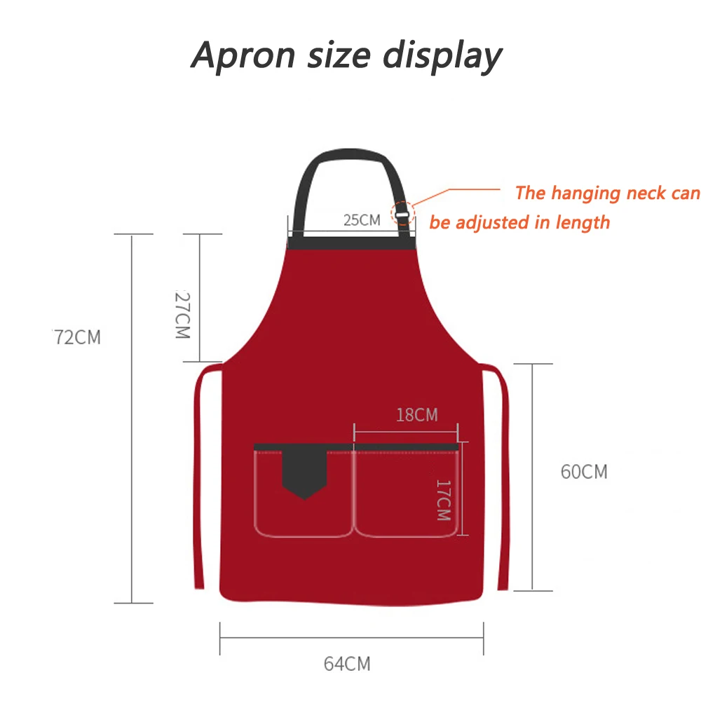 Регулируемый слюнявчик фартук с 2 карманами для кухни шеф-повара женские и