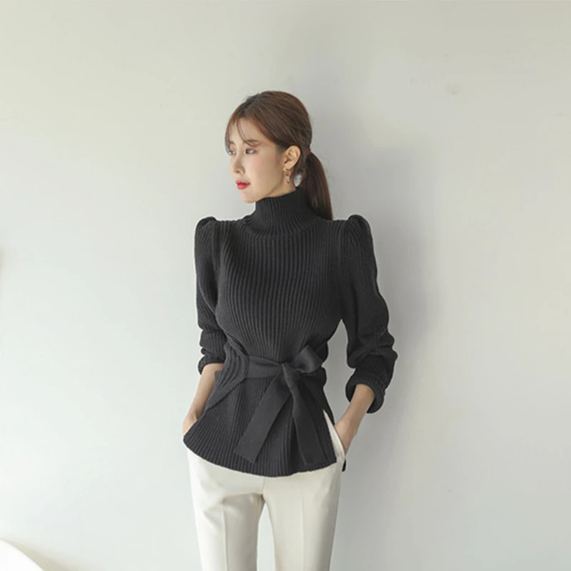 Водолазка свитер женский пуловер длинный рукав 2019 осень и зима новый тонкий