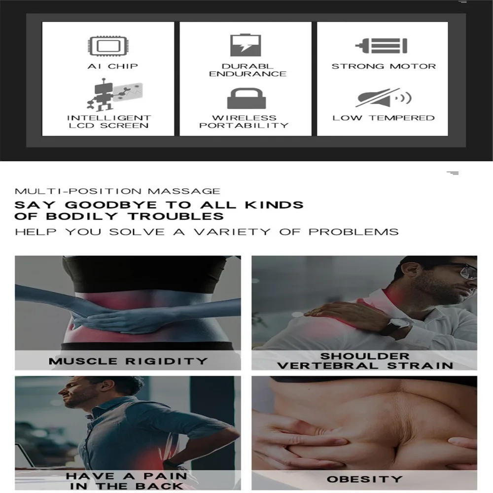 New massage gun physiotherapy instrument mute touch screen console massage gun electric gun massage relieve pain