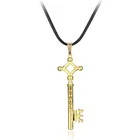 Ожерелье с аниме атакующим гигантским шестигранным ключом, популярное периферийное ювелирное изделие, подвеска, аксессуары, украшения для подарка клиенту, винтажные модные
