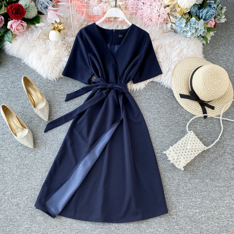 Новинка 2020 летнее модное женское винтажное платье vestidos mujer с коротким рукавом