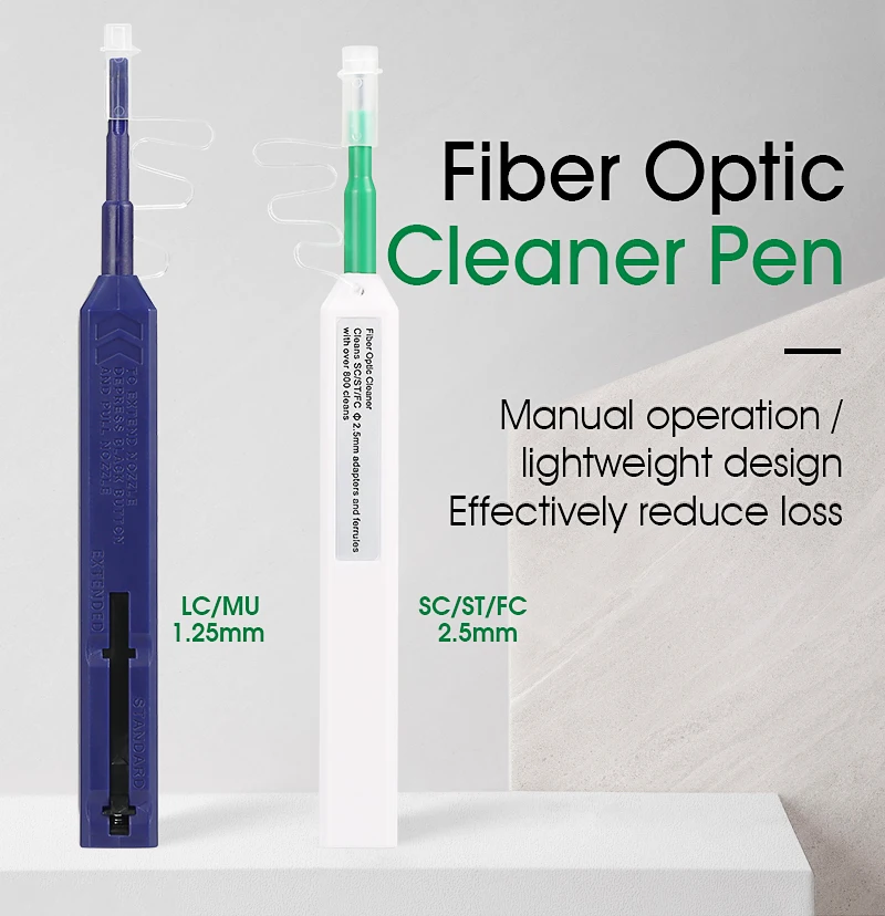 

Одно касание чистящий инструмент 1,25 мм и 2,5 мм чистящая ручка 800 чистящий волоконно-оптический очиститель