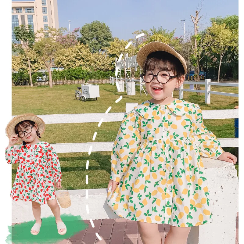 Весна 2020 Новое поступление свободное Хлопковое платье с длинными рукавами для