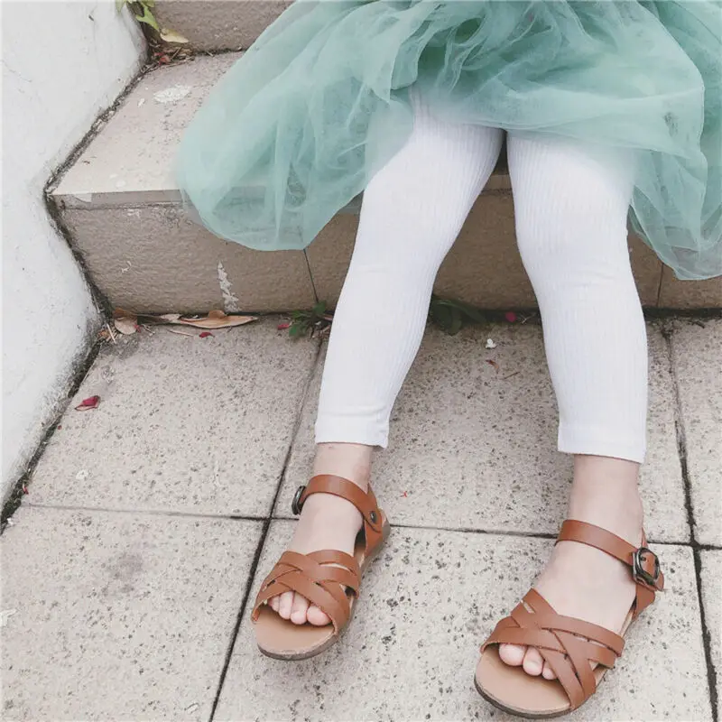 Новинка 2019 года плотные теплые хлопковые леггинсы для девочек однотонные