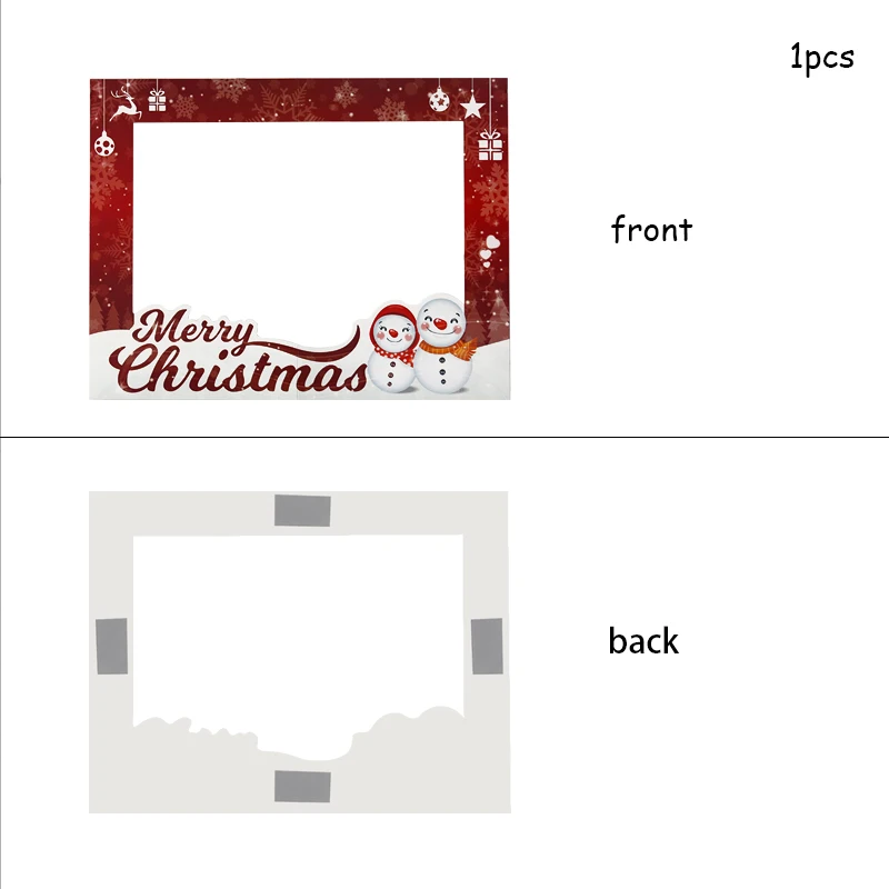 1 шт., рождественские бумажные реквизиты для фотографий, рамка, Navidad, спрос среди детей, рождественские вечерние новогодние фотостенды, реквизит, украшения