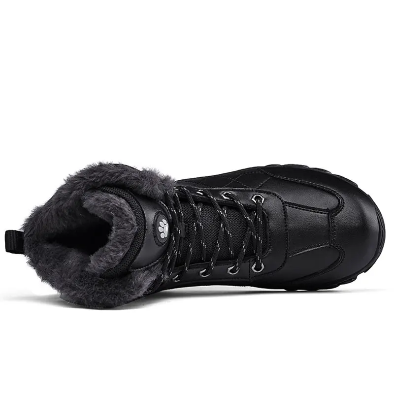 Мужские ботинки для пешего туризма качественные кожаные зимние до щиколотки