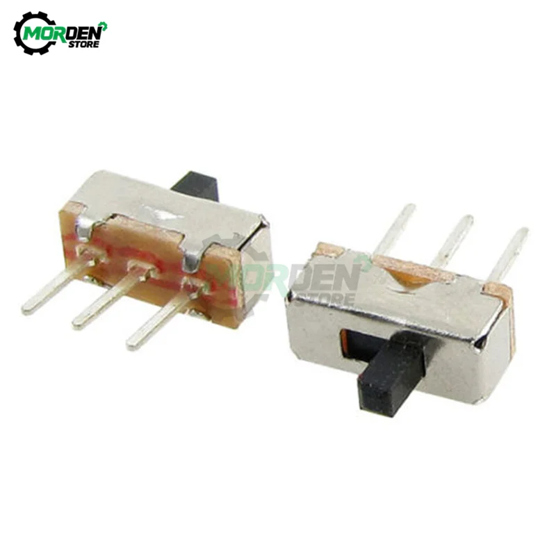 

50Pcs SS12D00G3 Toggle Switch 2 Position SPDT 1P2T 3 Pin PCB Panel Mini Vertical Slide Switch Mini Power Switch for Audio Light