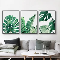 nordic tropical plants wall art canvas paintings leaf wall posters printed pictures art prints posters living room home decor