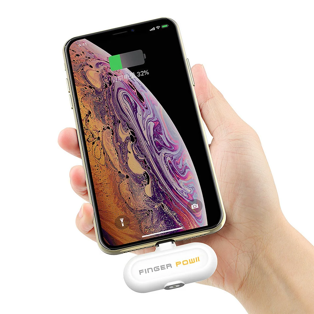 Finger Pow 2 0 Магнитный внешний аккумулятор портативное зарядное устройство мини