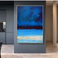 abstract oil painting landscape seascape blue pictures hand painted canvas painting lienzos cuadros decorativos modernos art