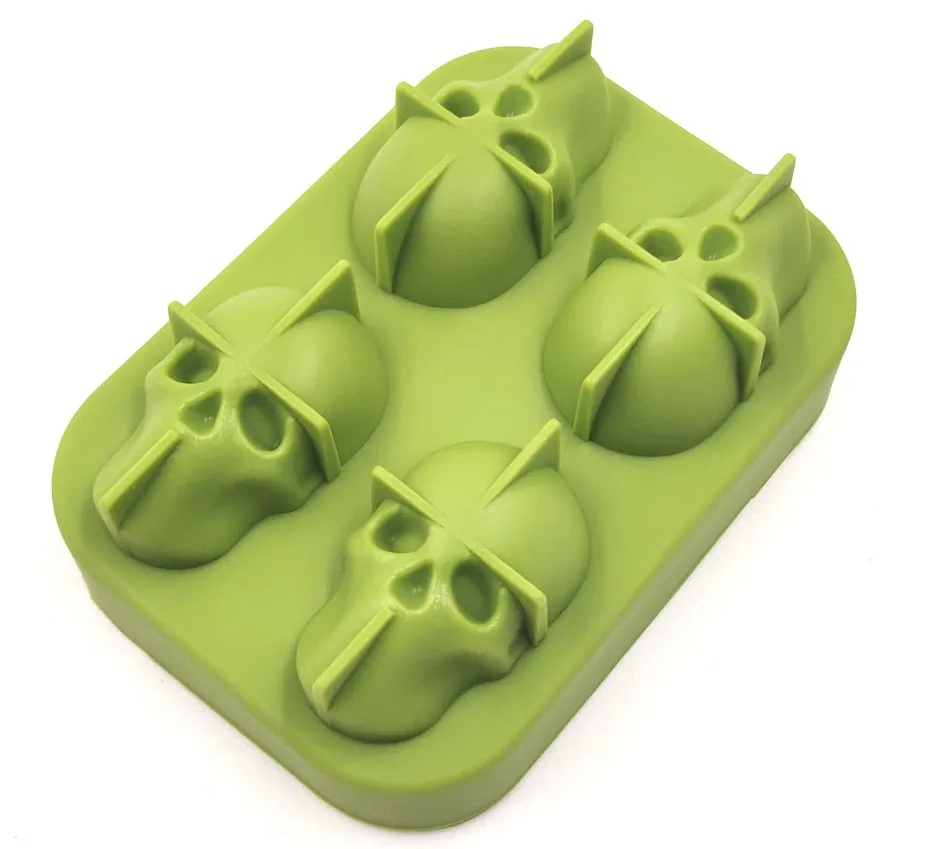 

Ice Cube Maker Skull Shape Chocolate Mould Tray Ice Cream DIY Tool Whiskey Wine Cocktail Ice Cube 3D Silicone Mold