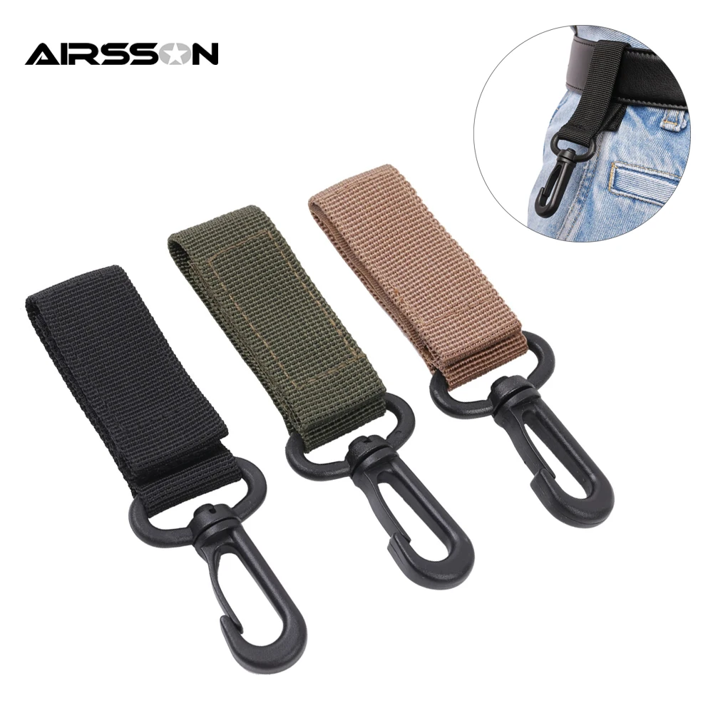 

Tactical Hanging Carabiner EDC Keychain Hook Nylon Molle Webbing Buckle for Belt Backpack Outdoor Hunting Climbing Accessories