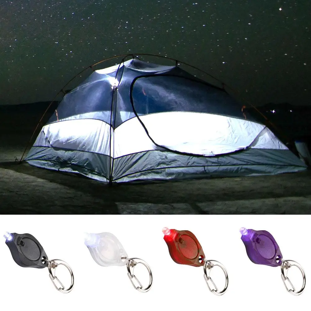 

1PC Portable Outdoor UV Currency Detector Mini LED Flashlight Keychain Night Light Key Ring Camping Lanterna Emergency Light