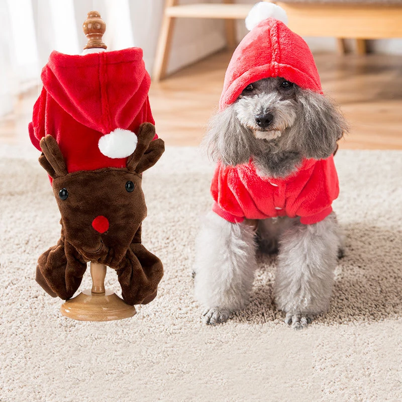 Флисовый комбинезон для собаки зимняя одежда пальто маленьких щенков тёплая