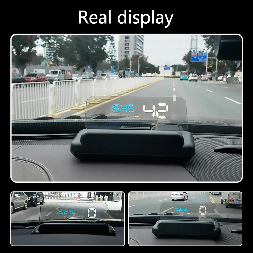 Универсальный автомобильный зеркальный проектор T900 HUD с дисплеем GPS скоростным