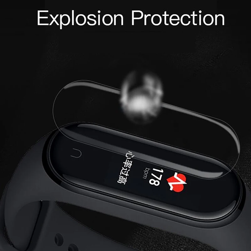 Защитная пленка для Xiaomi Mi Band 4 полное покрытие Защита Экрана Мягкая стеклянная на