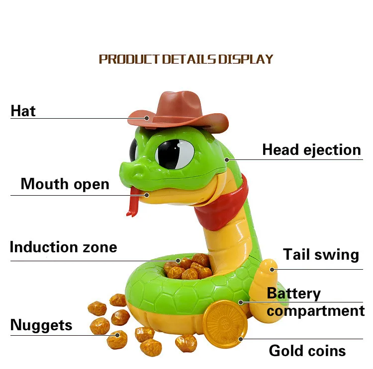 

2021 Electric Scary Rattlesnake Bite Hand Children's Toys Family Games Classic Biting Hand Funny Decompression Toys