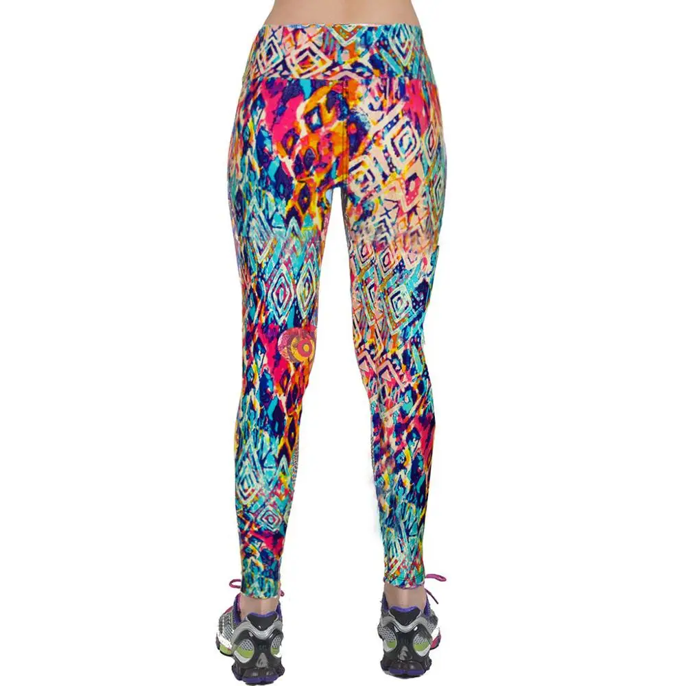 Новый Повседневные леггинсы с принтом Леггинсы для фитнеса женщин спортивные