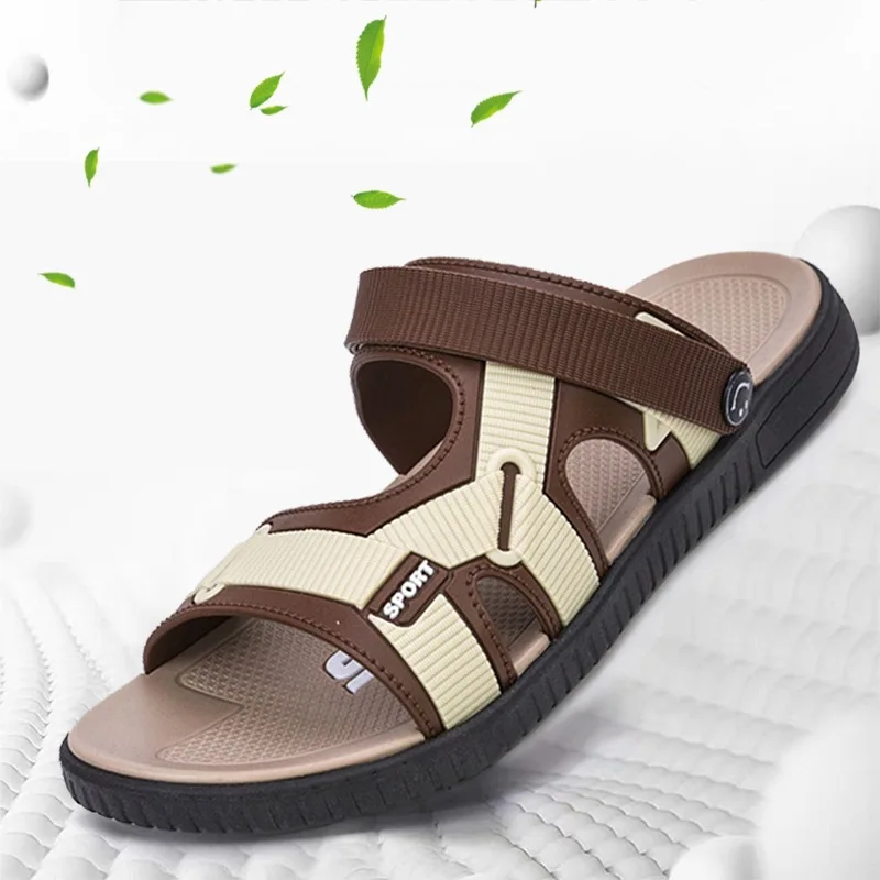 

2021 new summer men's sandals casual beach shoes