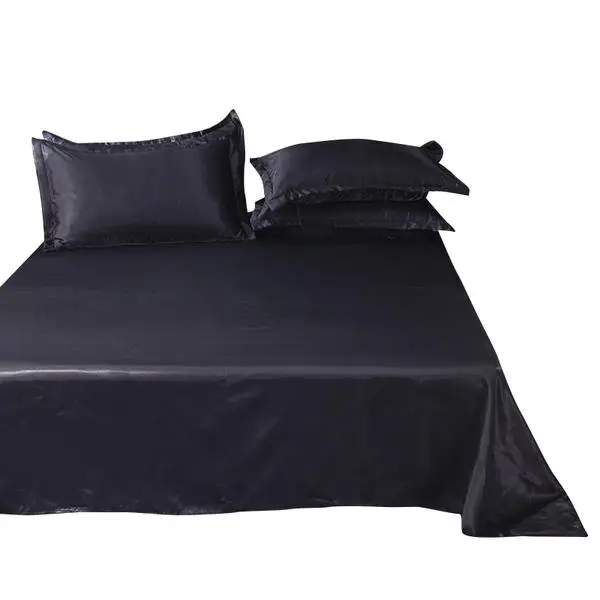 Покрывало King Full Queen мягкая однотонная плоская простыня атласные простыни