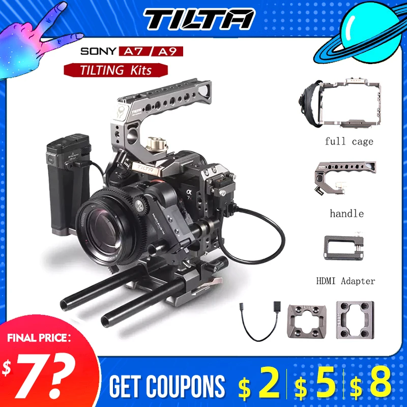 Клетка TILTA для Sony A7 ii/A7 iii /A9 a7rii a7r3 a7r a7sii клетка видеокамеры DSLR ДЛЯ Alpha A 7 vs smallrig