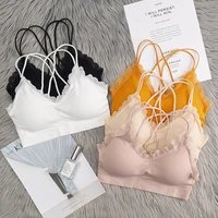 sexy tube tops women underwear female lace seamless brassiere soft comfortable sports bra with no steel ring lingerie lace tops