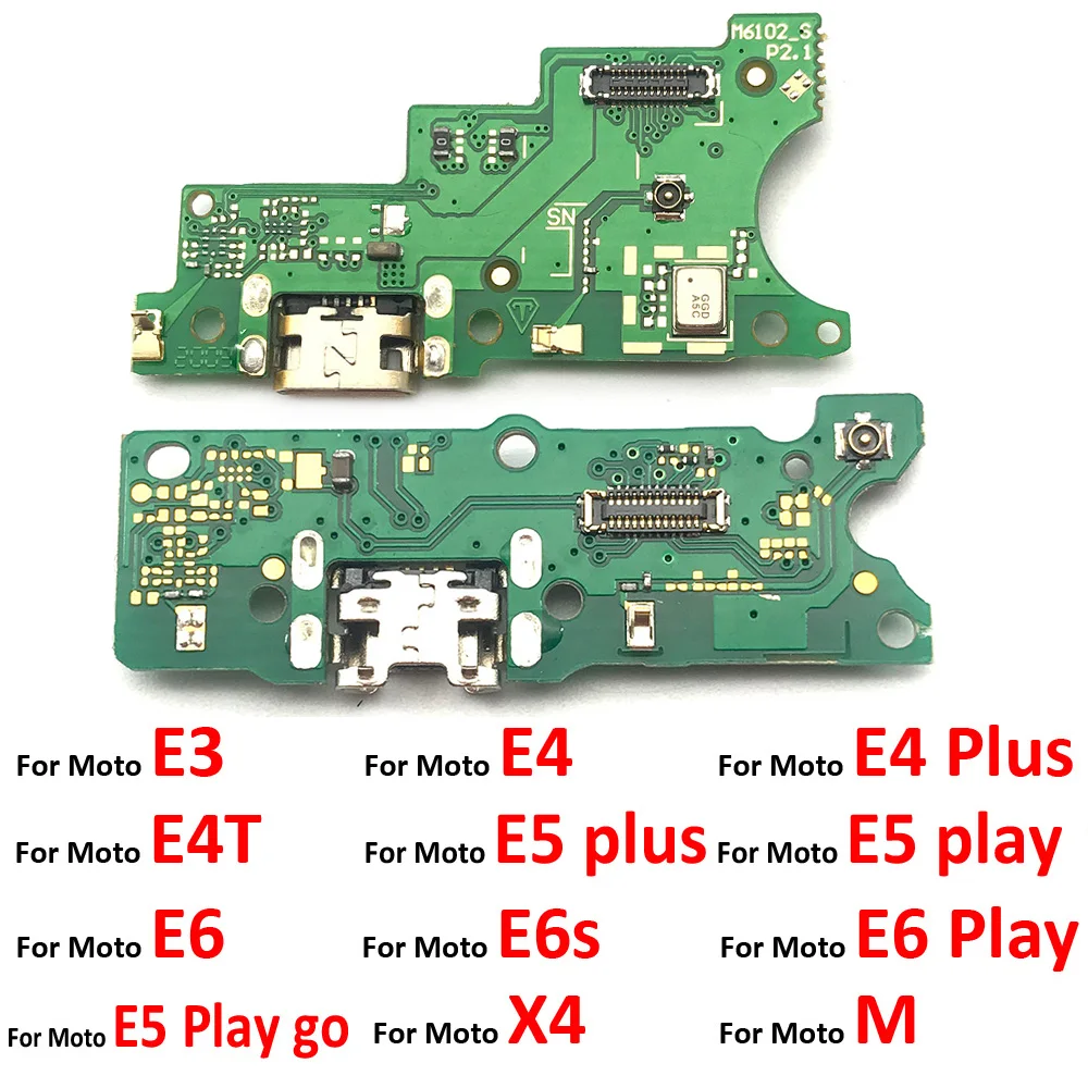 

USB Charging Charger Port Dock Connector Board Flex Cable For Motorola Moto M E3 E4 E5 E6 Play Go E6 E7 Plus X4 E4T E6s