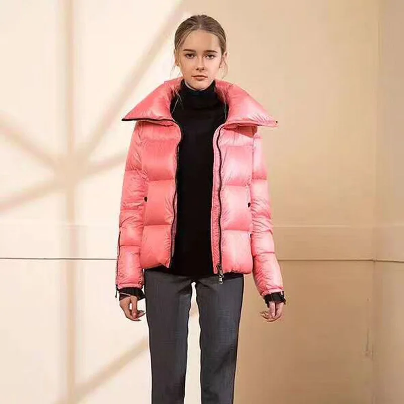 2020 New 90% White Duck Down Jacket For Women Short Bread Coat Thicken Warm Female Filled Feather Parkas Snow Overcoat | Женская одежда