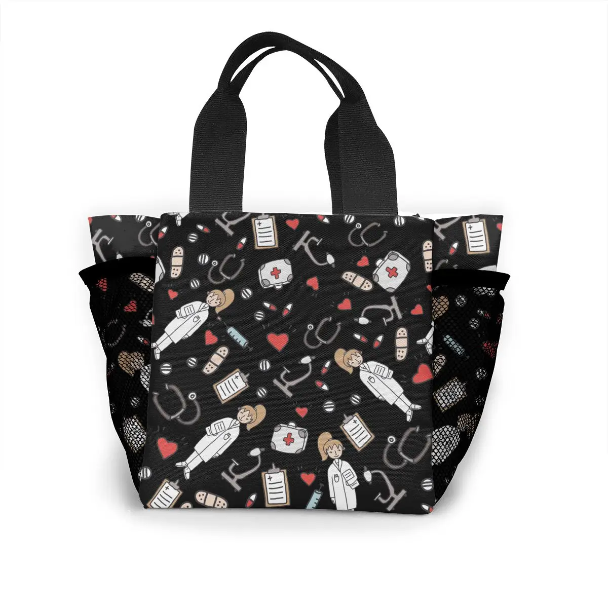 

Mini Cartoon Sketch Physio Print Girls Canvas Shopping Bags Small Casual Shopper Tote Bag for Women Foldable Eco Handbag