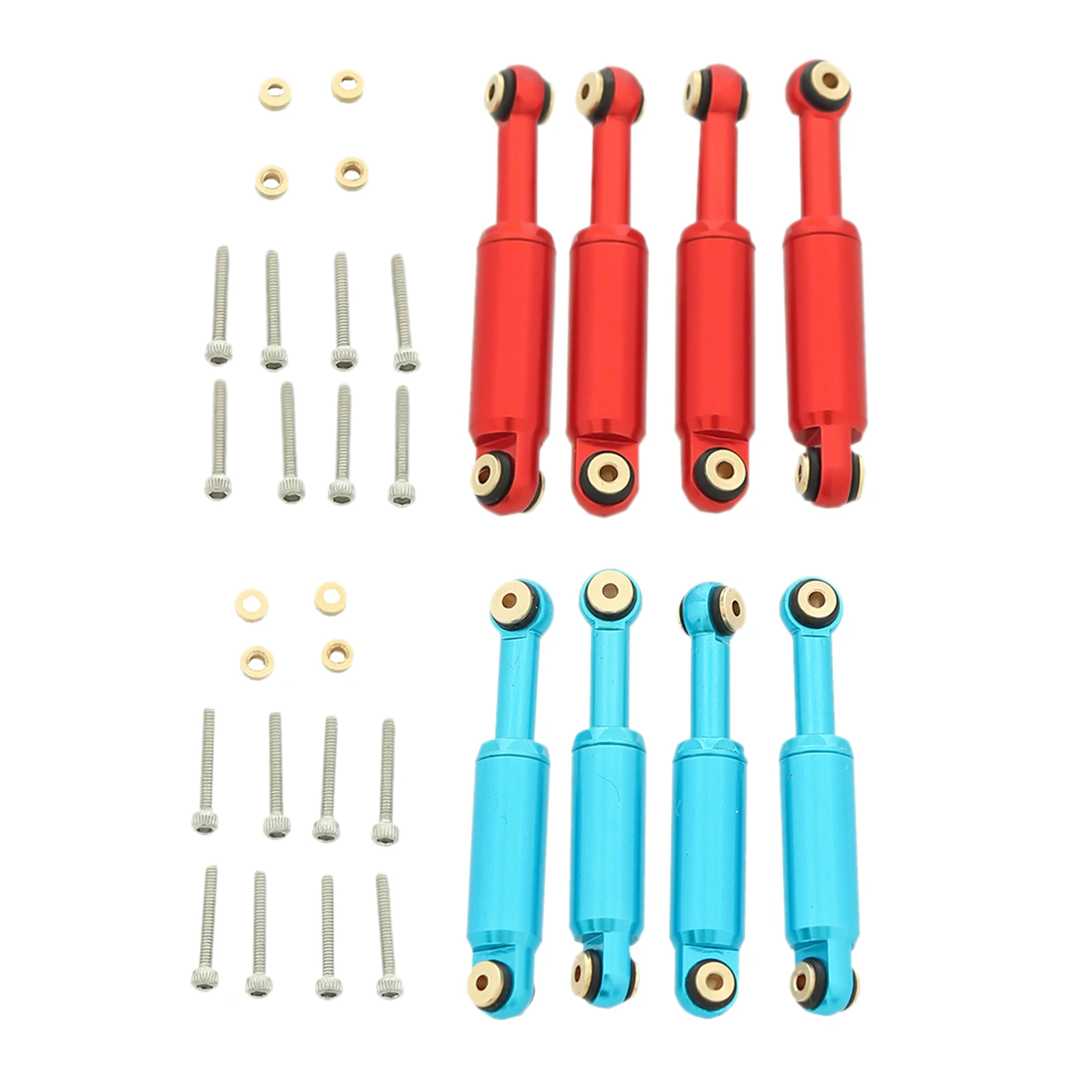 

8 Pieces Upgrade Oil Shock Absorber for RC Axial Tracked Car Red Blue
