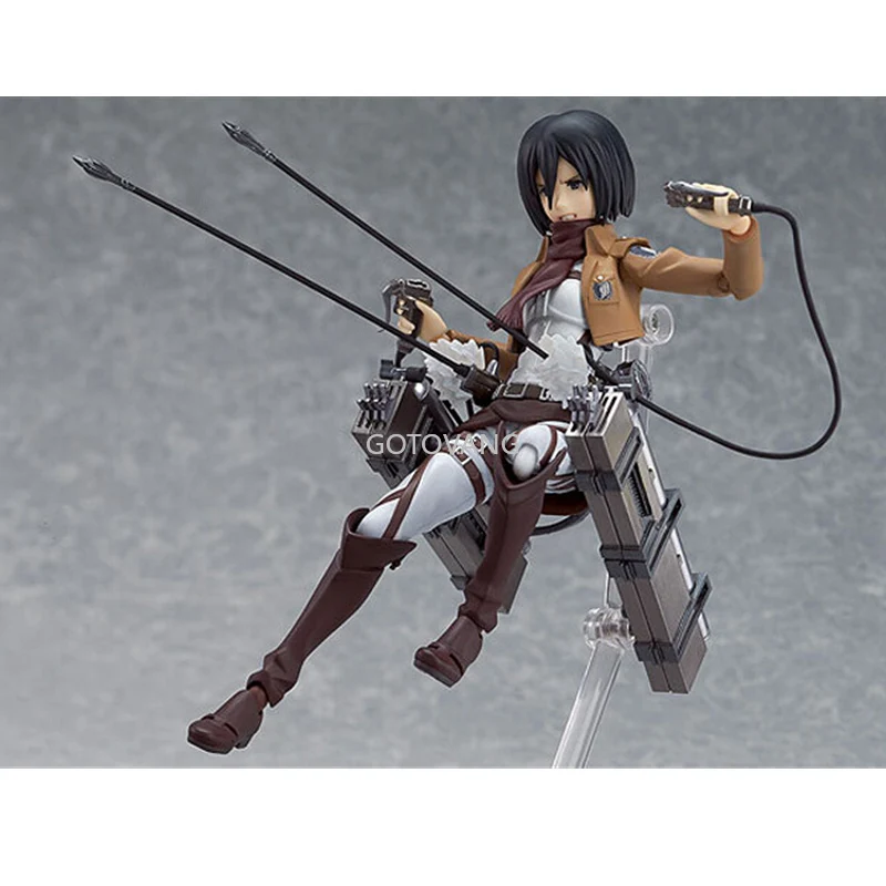 

15CM Attack on Titan Action Figures Ackerman Levi Rivaille Figma 203 213 Dolls PVC Anime Action Figure Collective Toy for Gifts