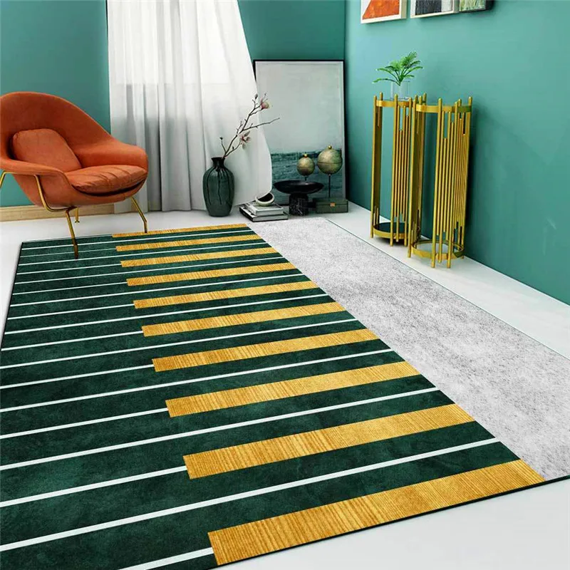 

Piano Keys Pattern Rug Silver-Gray Modern Geometric Carpet Living Room Bedroom Kitchen Bathroom Floor Mat Bed Blanket