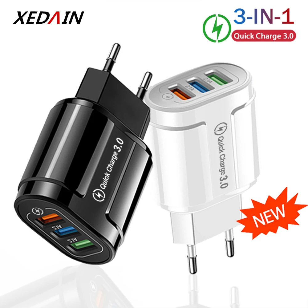 Зарядное устройство USB с вилкой Стандарта ЕС/США для быстрой зарядки 3 0 настенное