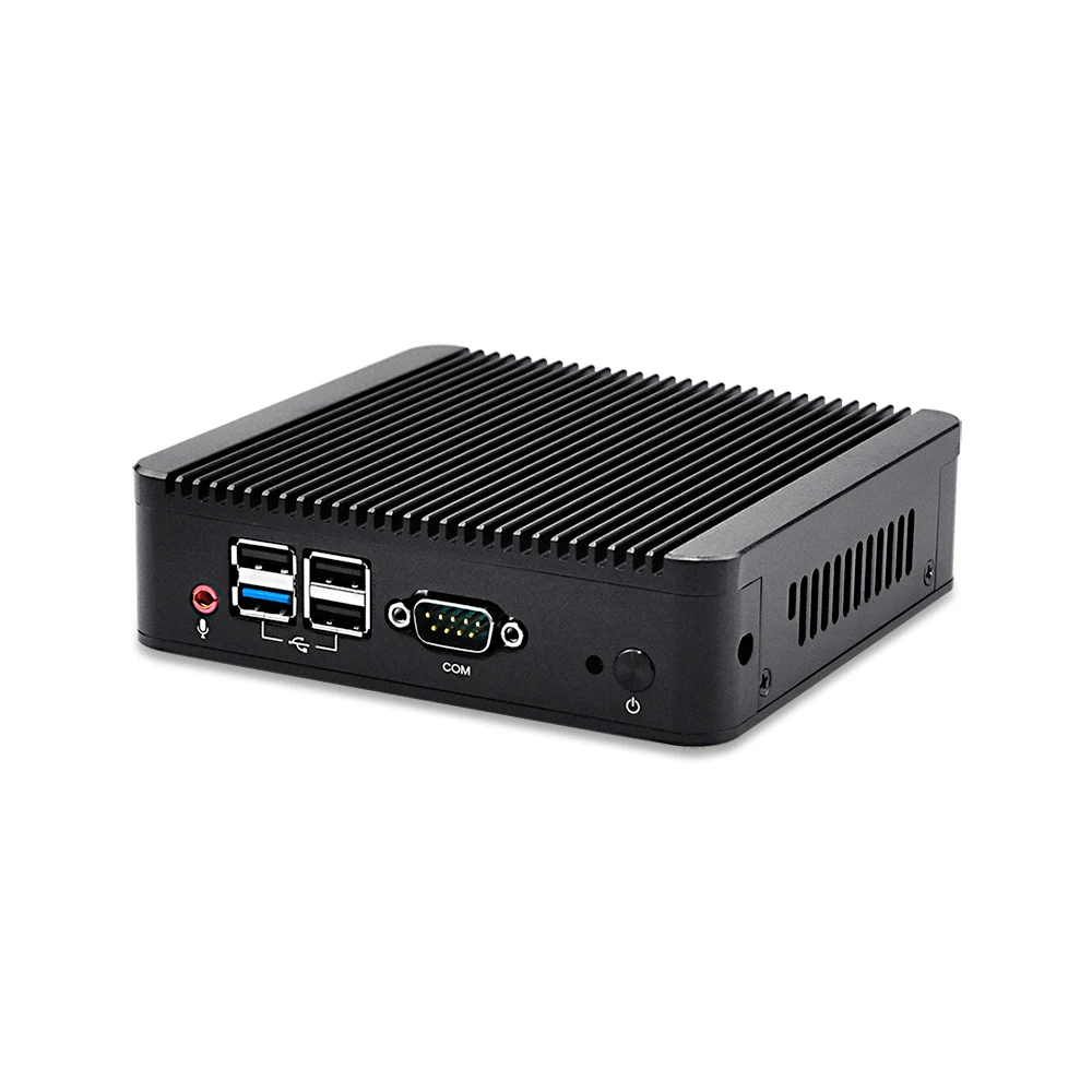 Недорогой тонкий клиент QOTOM X86 двойной Lan celeron J1900 Linux безвентиляторный мини-ПК