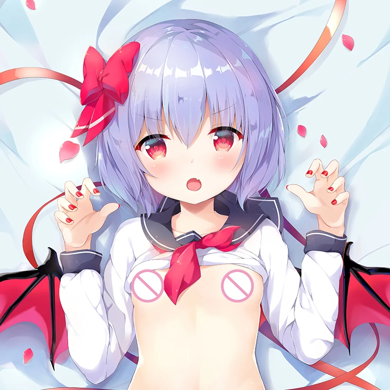 Cirno's Store-funda de almohada Original touhou Project sexy loli girl, funda de almohada corporal JK remilia scarlet Dakimakura-2