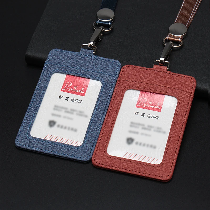 

Card Holder Neck Strap with Lanyard Badge Holder Staff ID Card Bus ID Holders Stationary Papelaria Office Card Holder Supplies