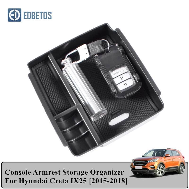 

Center Concole Organizer Tray For Hyundai Creta IX25 2015 - 2018 Armrest Box Console Holder Tray Car Organizer Accessories