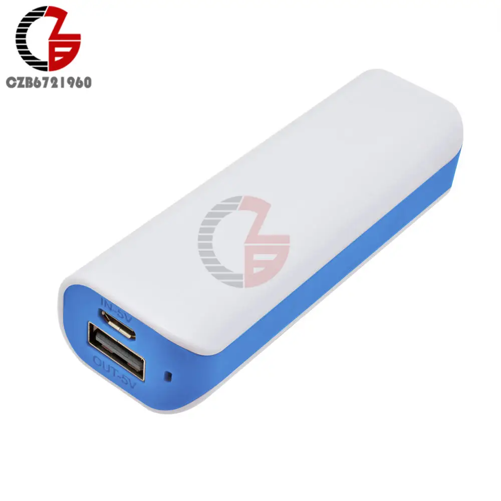 Blue 5V 1A USB 18650 Мощность банк Батарея Зарядное устройство чехол литий Батарея Питание DIY коробка хранения оболочки для iPhone samsung Xiaomi - Цвет: Blue